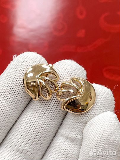 Золотые серьги 585 пробы