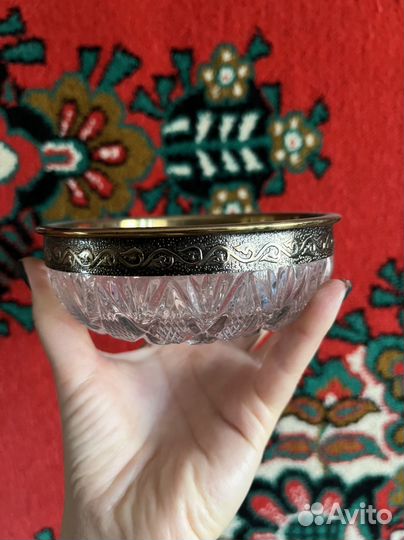 Ваза конфетница хрустальная