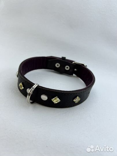 Ошейник из натуральной кожи, 27-35 см