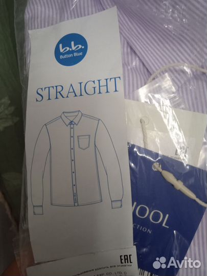 Рубашка Button blue 134 р-р, новая