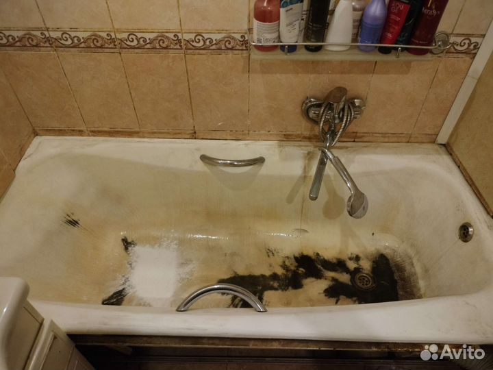 Реставрация ванны жидким акрилом, эмалировка ванны