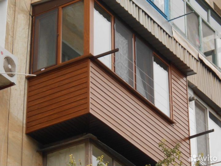 Балкон пластиковый ламинированный 2455*1365