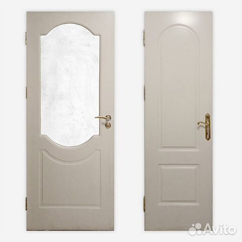 Межкомнатные двери белые деревянные бу