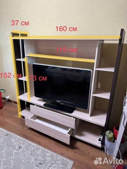 Тумба под телевизор приставная Мэрдэс Домино Lite