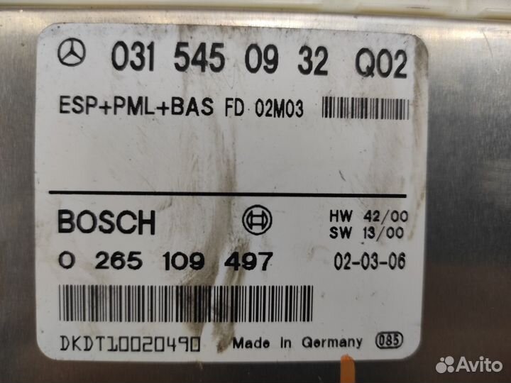 Блок ESP Mercedes-Benz S-Class W220 M112.944 2002
