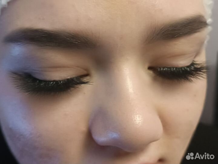 LED-Наращивание ресниц мокрый эффект, все объёмы