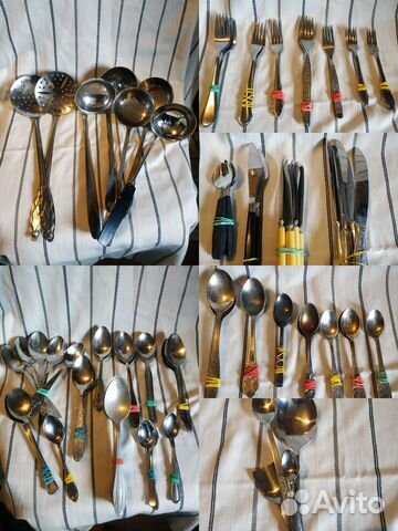 Половники вилки ложки ножи