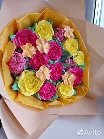 Букет из зефира, зефир, на день рождения