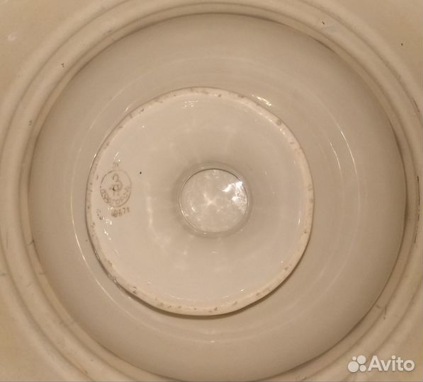 Ваза на ножке фарфор цветы 50е годы