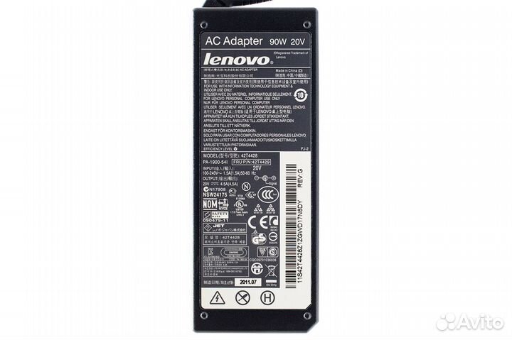 Ориг блок Lenovo 20V 4.5A 90W 7.9x5.5мм 42T4428