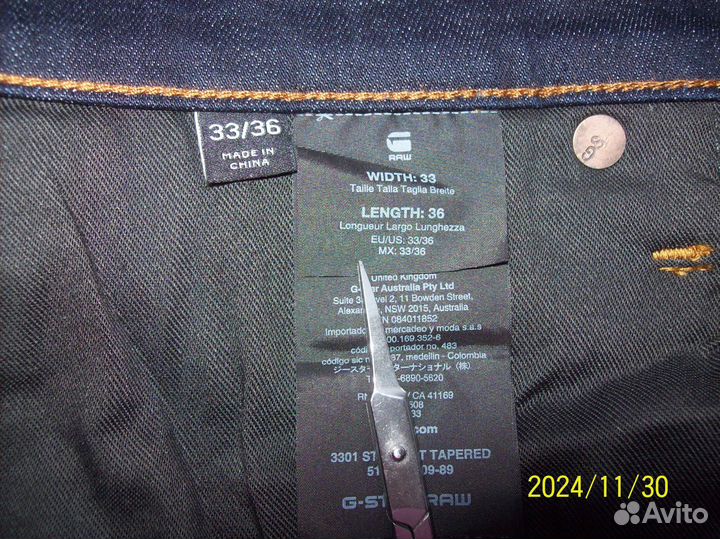 Джинсы G-star W34/L36