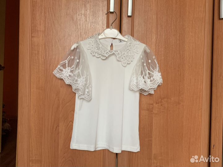 Блузка для девочки школьная 116 122