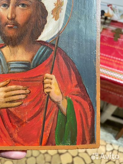 Икона Иоанн воин 19 век