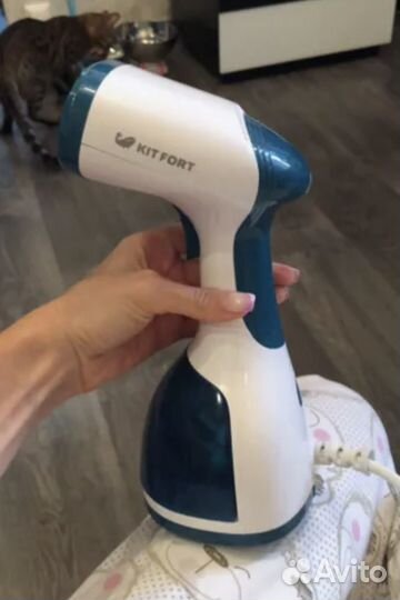 Отпариватель Kitfort кт-916-1, голубой/белый