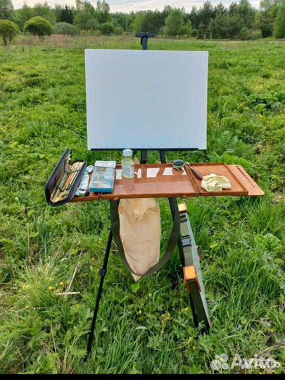 Комплект: Этюдник-палитра навесная + мольберт