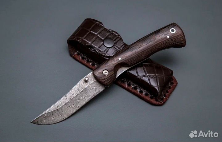 Нож складной Алтай из дамасской стали