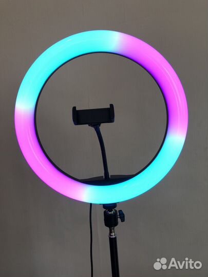 Кольцевая лампа Цветная 30 см