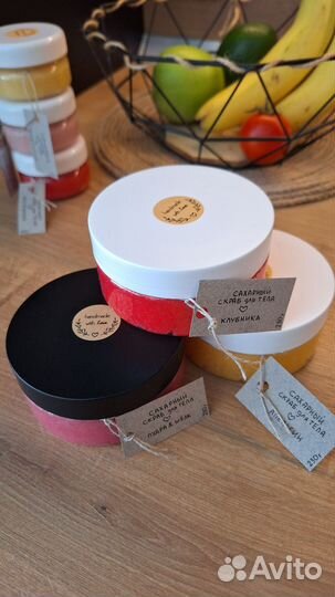 Сахарный скраб для тела ручной работы