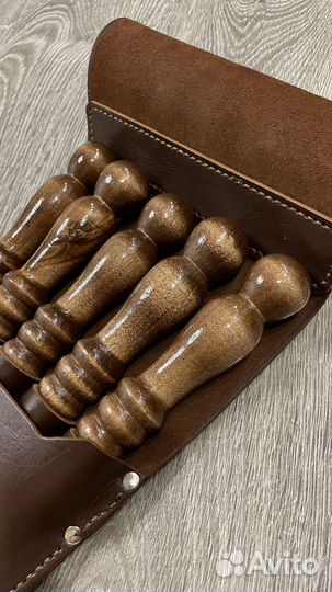 Шампура в кожаном чехле