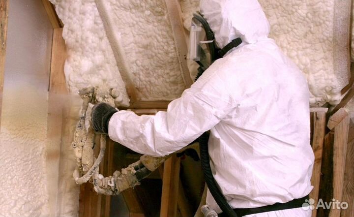 Утеплитель напыление ППУ от 200м2