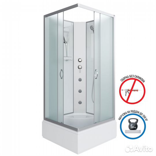 Душевая кабина Niagara Classic NG-1108-14BKG (90х90х200)