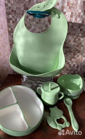 Набор детской силиконовой посуды