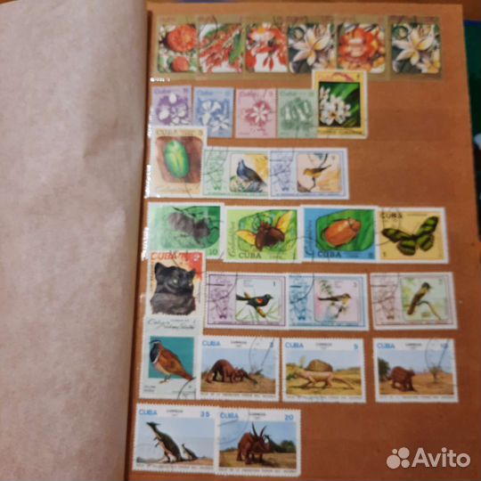 Марки Куба разные и паровозы Парагвай