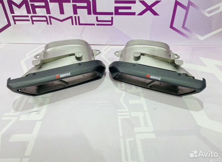 Насадки mercedes W205 C63 карбон akrapovic