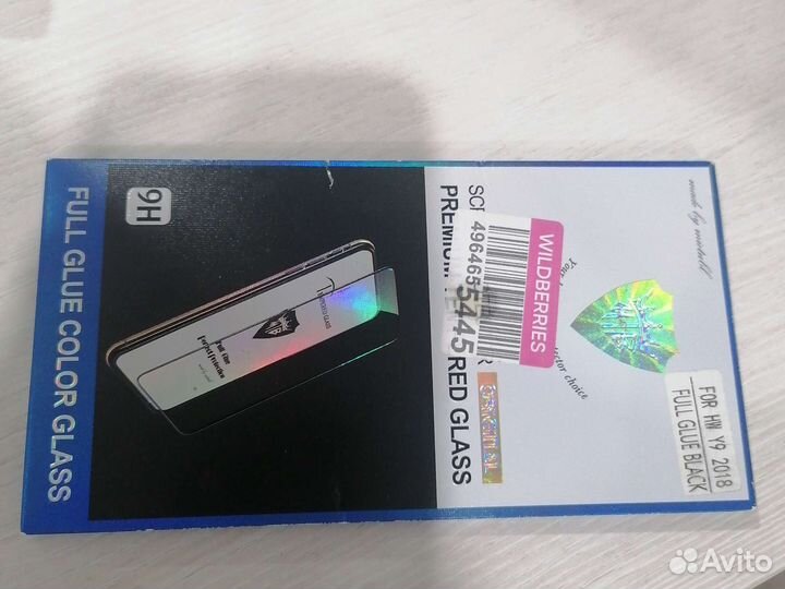 Защитное стекло huawei Y9 2018
