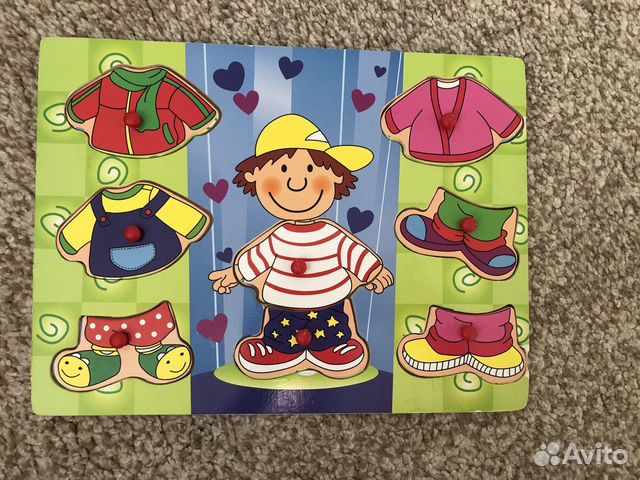 Деревянные пазлы вкладыши