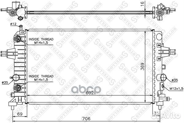 10-25400-SX радиатор системы охлаждения АКПП O