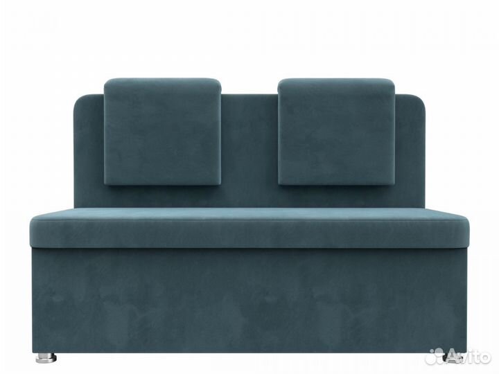 Диван кухонный прямой Маккон 2-х местный, велюр, бирюзовый