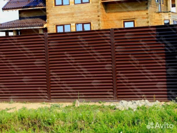 Забор жалюзи горизонтальный