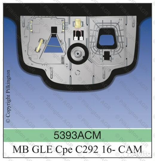 Mercedes GLE C292 15-19 две камеры, датчик дождя обогрев щеток pilkington стекла лобовые pilkington