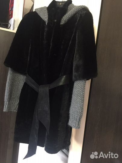 Новая шуба из мутона,шубка,пальто из мутона