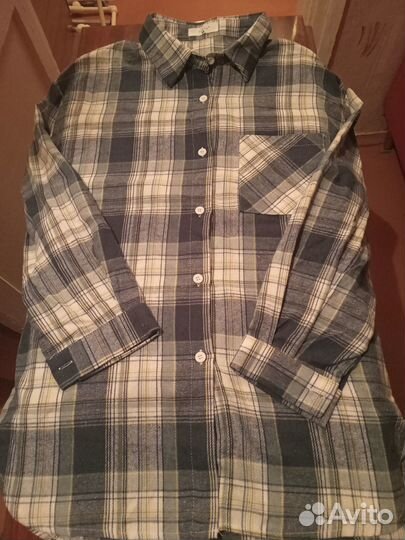 Рубашка в клетку оверсайз женская