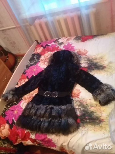 Шуба норковая с капюшоном