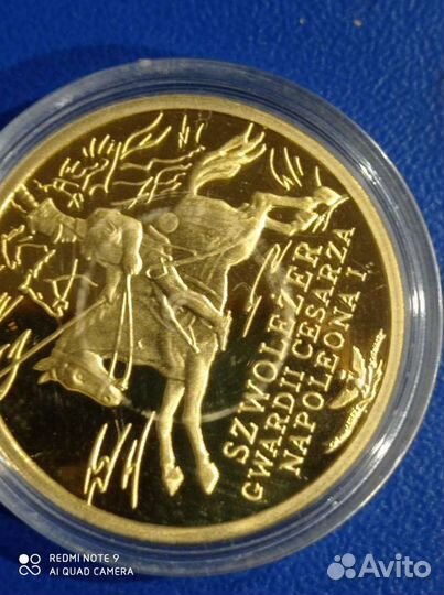 Монета 200 злотых 1980 год(золото)