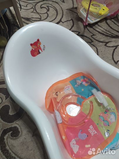 Продам детскую ванночку + круг для плавания