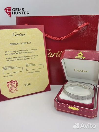 Браслет Cartier love с бриллиантами