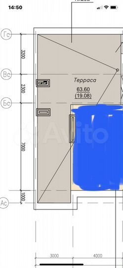 2-к. квартира, 121,3 м², 3/3 эт.