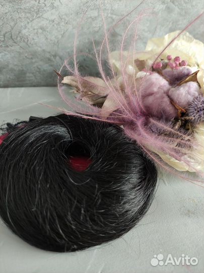 Шиньон из натуральных волос