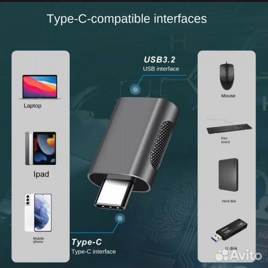 Адаптер USB Type-C (два вида)