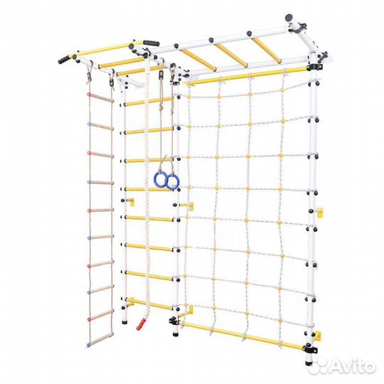 Шведская стенка детская с рукоходом и сеткой