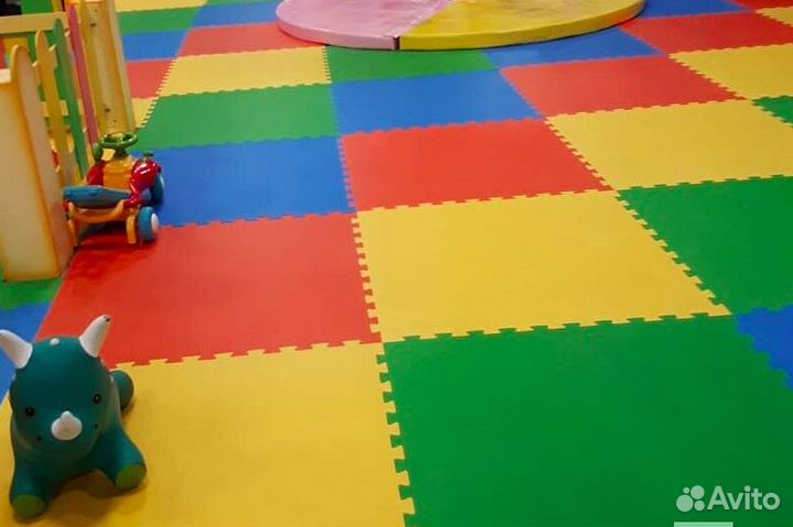 Мягкий пол, коврики-пазлы 100х100x1 см