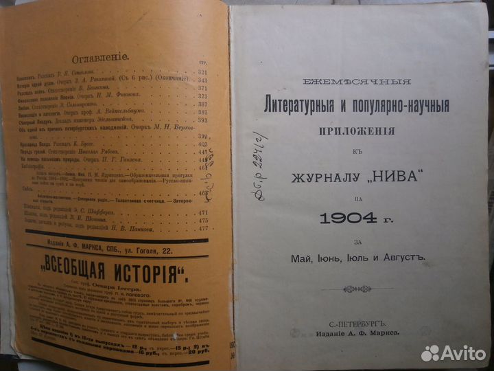 Приложения к журналу 