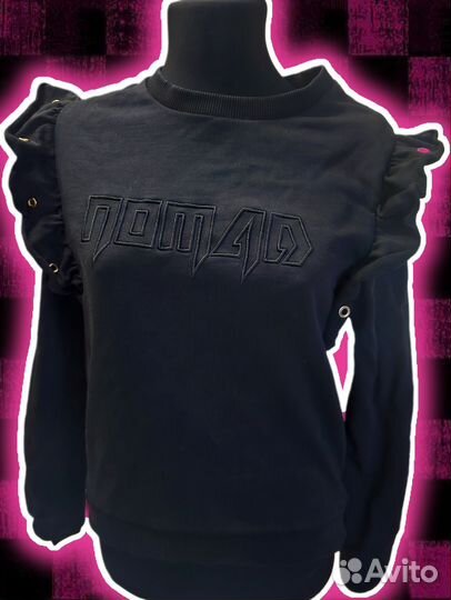 Свитшот в стиле рок, неформал, y2k