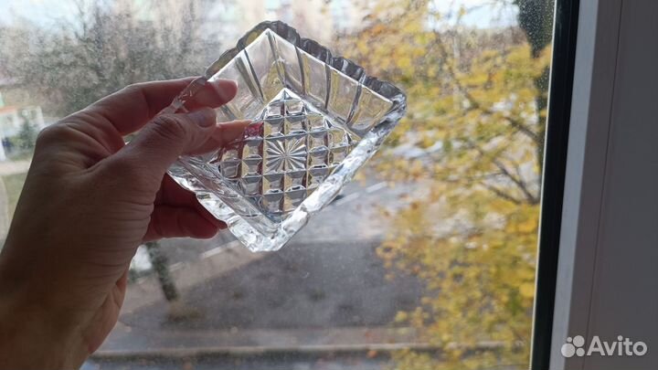 Блюдце креманка хрустальная СССР