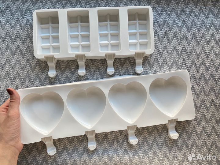 Силиконовые формы для мороженного мыла гипса