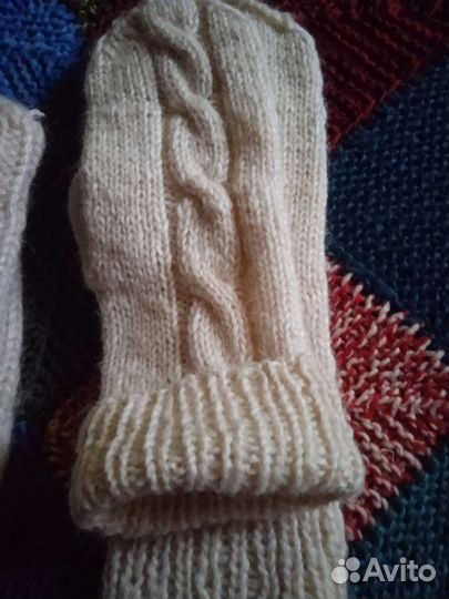 Шерстяные носки варежки